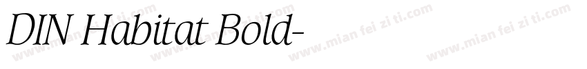 DIN Habitat Bold字体转换